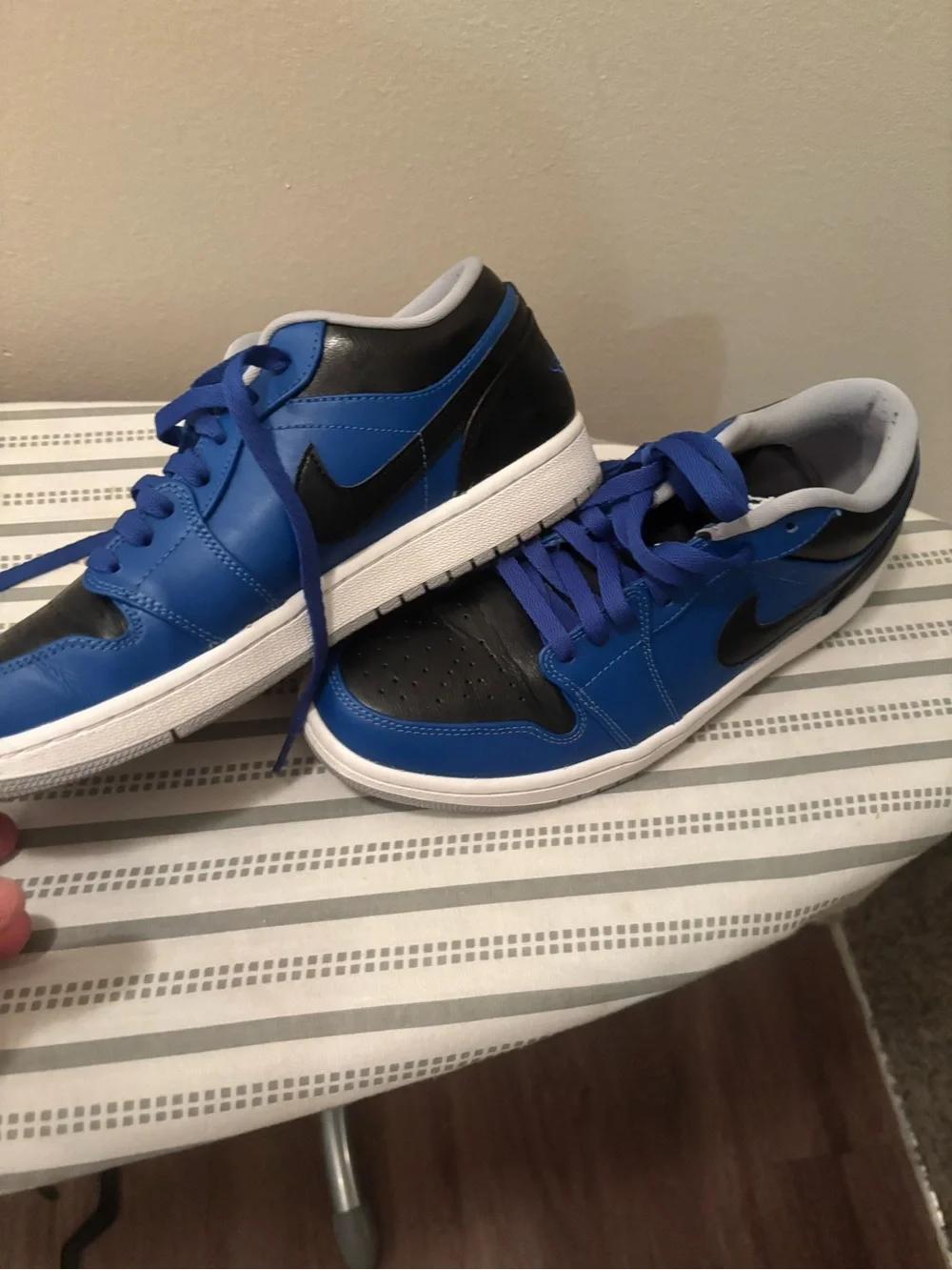 Air Jordan 1 Low Royal Blue Black White Men’s Size 9 Men's Black and Blue LowTop